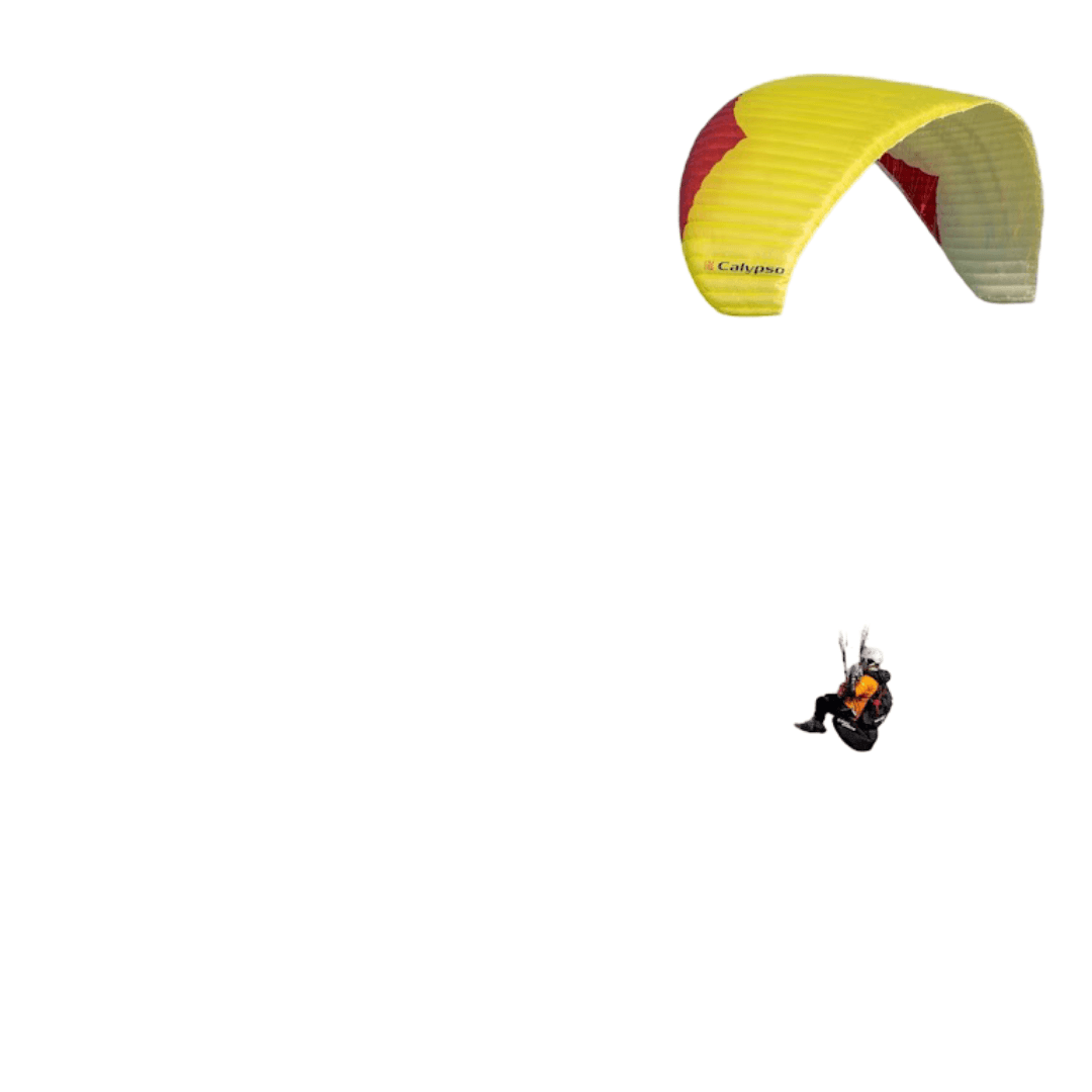 Flying Paraglider